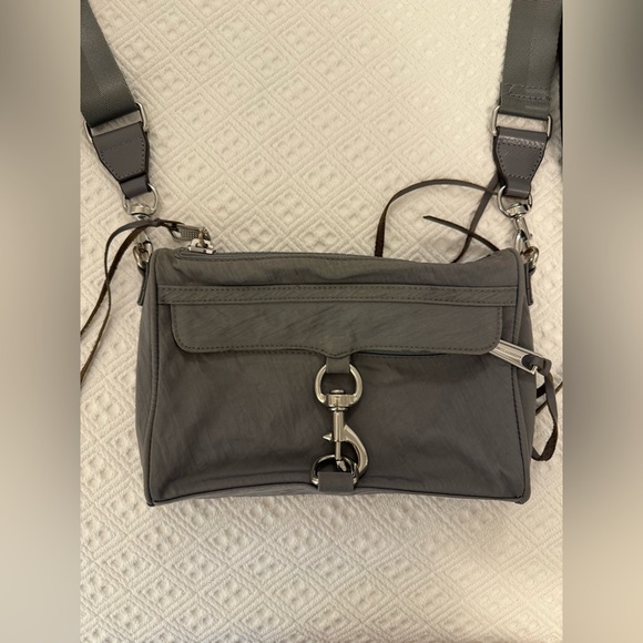 Rebecca Minkoff Handbags - Rebecca Minkoff Charcoal Crossbody Bag with Silver Accents